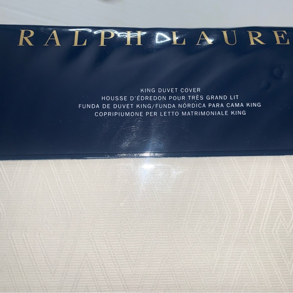 NEW Ralph Lauren Park Row HAYDEN Duvet Cover. King. Cream. 100% Cotton - Picture 4 of 11